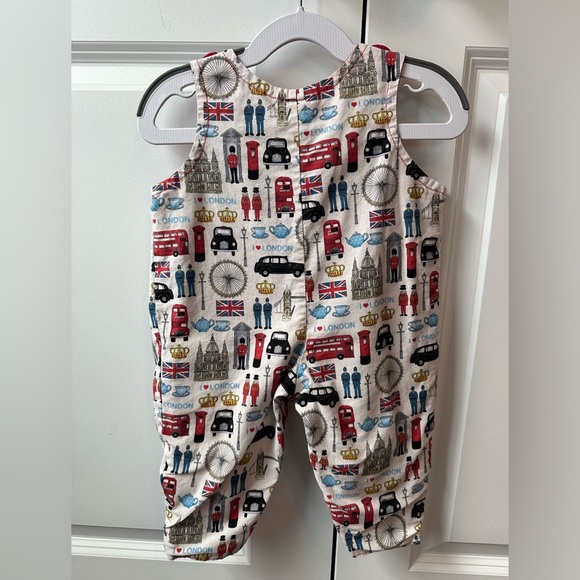 London Icons Reversible Dungarees Made in UK (Size 0-6 Months) - Picture 2 of 7